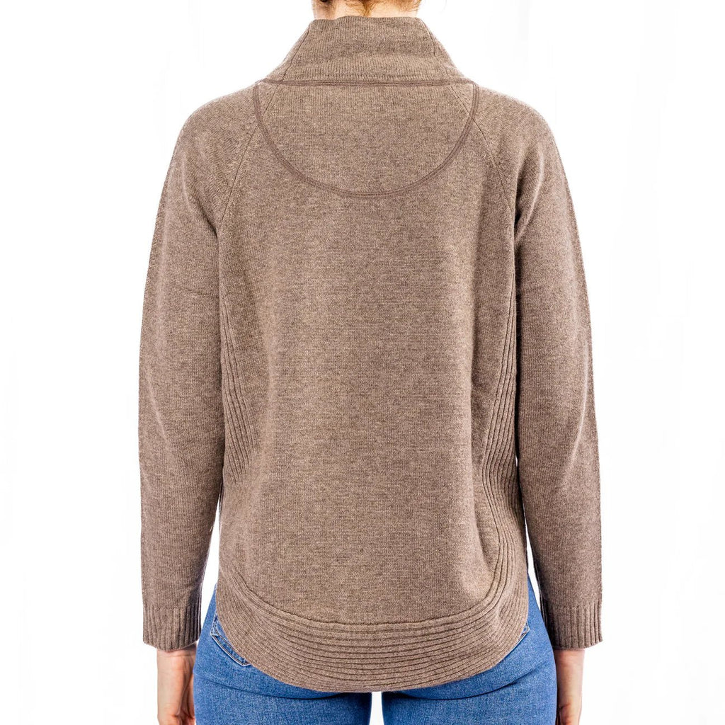 Bow & Arrow Funnel Neck Knit Brown - THE SHEARER'S WIFE